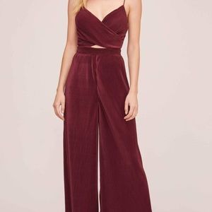ASTR wine-colored jumpsuit